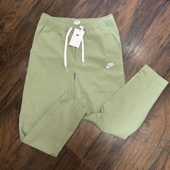 Nike Other - NWT Nike Club Pants Mens Green DX0623-386 Woven Tapered Leg Drawstring Small